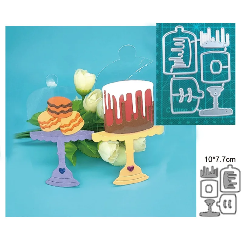 

New Cutting Dies Cake Dessert Frame Scrapbook Metal Birthday Scrapbooking Cut Die Decor Stencil Craft Card 2022