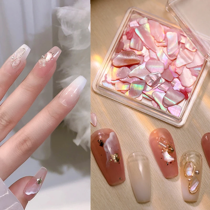 

Nail Jewelry Natural Shell Piece Jewelry Irregular Symphony Natural Abalone Shell Nail DIY Decoration For Nail Tip Beauty