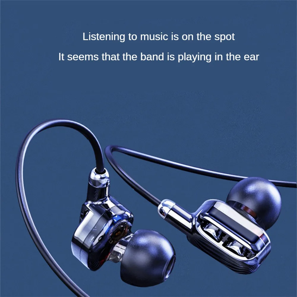 

Weight 15 G Comfortable To Wear Subwoofer Headphones Durable Wired Headset Ergonomic Design Skin Friendly Anti Noise Earphones