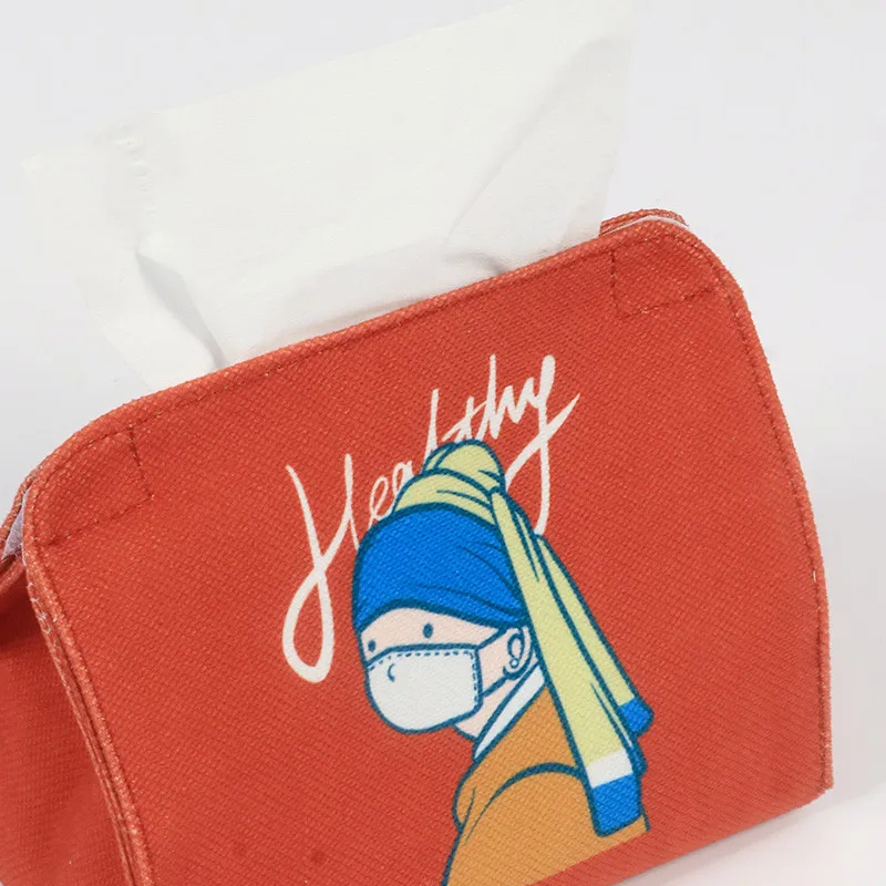 Симпатичная тканевая Эстетическая коробка для салфеток фотодержатель