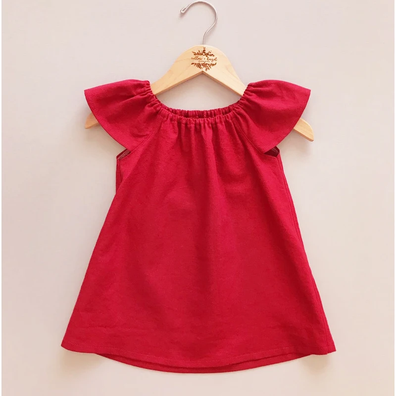 

Summer Toddler Baby Girls Dress Cotton Simple Girls Home Dress Solid Children Dresses Casual Kids Loose Dresses Clothing