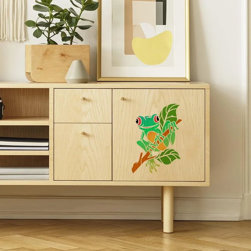 Трафарет для рисования деревной лягушки 8 3x11 7 дюйма многоразовый шаблон с