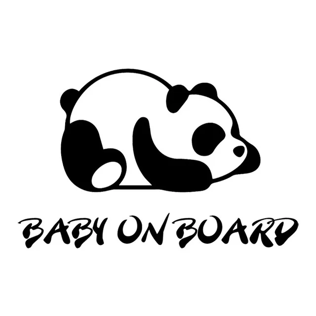 

Tired Panda Funny Baby Car Animal Warning Cars Sticker Fashion Auto Decoration Waterproof Sunscreen Vinyl Decal,23CM*14CM