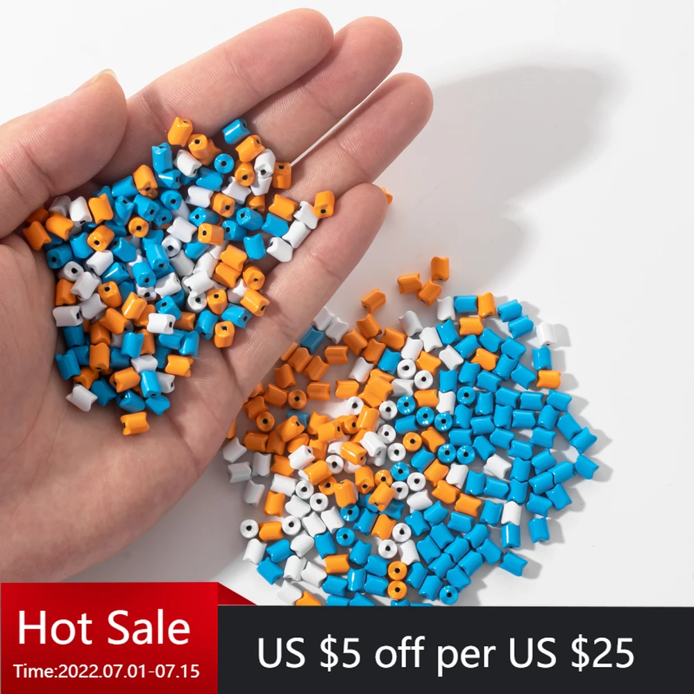 

20pcs 6*5 Big NiuNiu Beads Enamel Bracelet and Necklace Fittings Beads for Jewelry Making Bohe Rainbow Color Diy Handmade Beads
