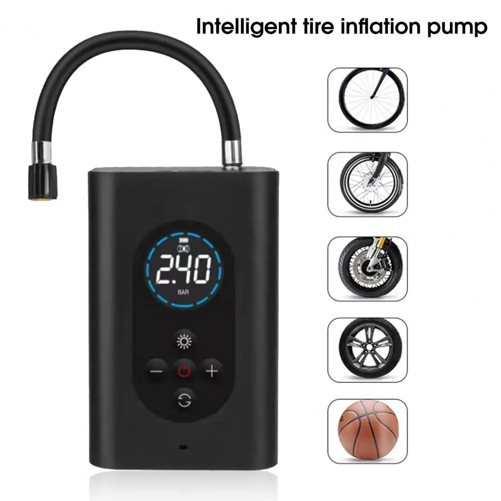 

Inflator Pump Cordless Air Compressor Wide Application Labor Saving Useful Motorbike Bike Car Tire Ball Air Pump