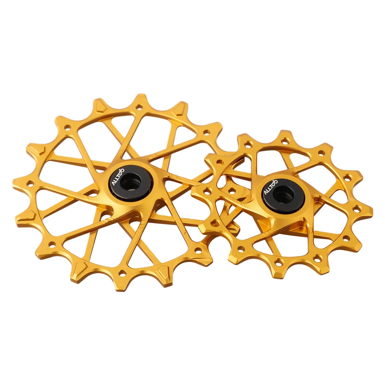Biking Cycling Maintenance 12T 16T Pulley Wheels Rear Derailleur Smooth Operation Aluminum Alloy Material