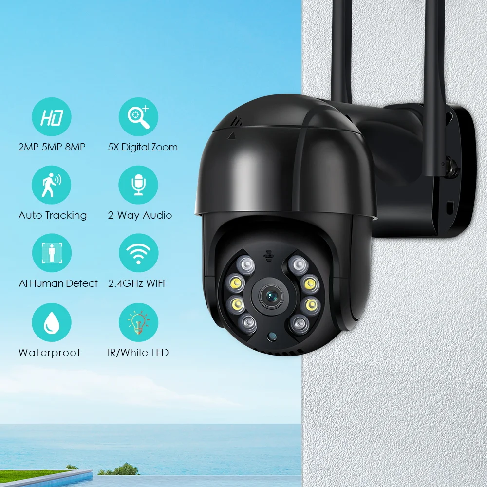 IP-камера BESDER 4K 8 Мп 5 МП PTZ Wi-Fi 1080P |
