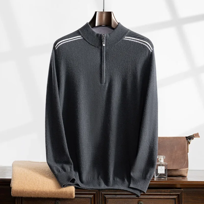 Осень/зима 2023 новый мужской флисовый свитер на молнии свободный крой