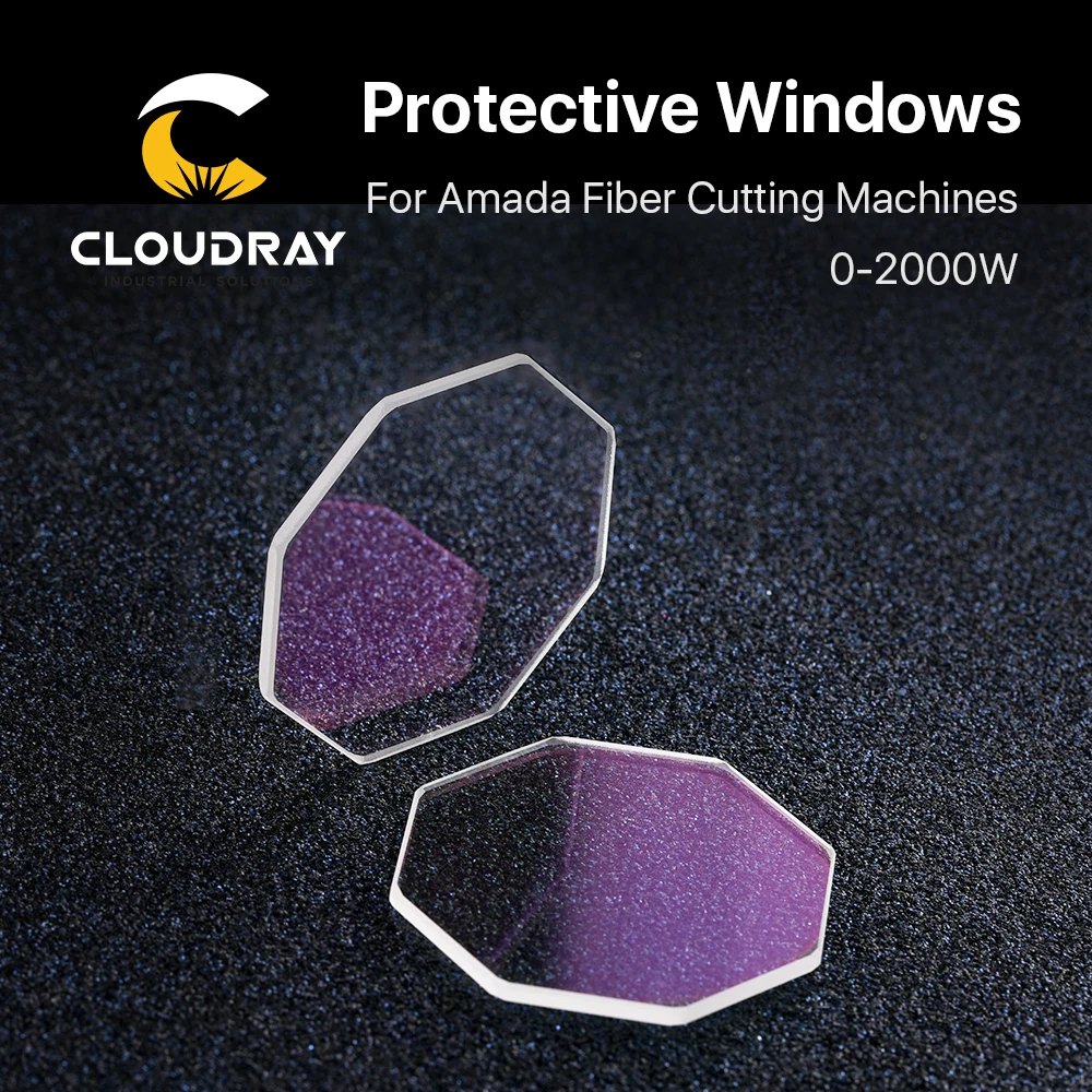Cloudray Laser 0-2000W Protective Windows Dia.33mm T1.5 Quartz Fused Silica JGS1 for Amada 1064nm Fiber Laser Cutting Machine