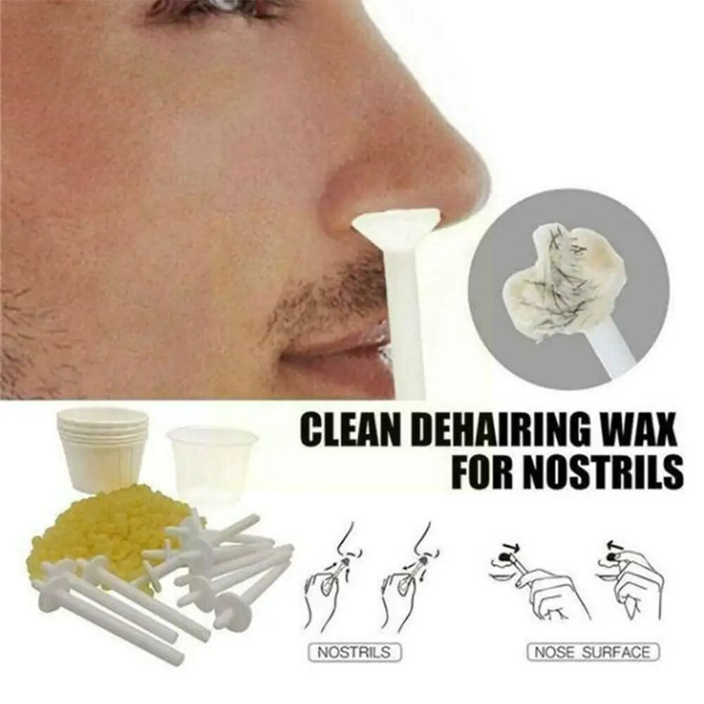 

Nose Hair Removal Wax Kit Wax Beans Applicators Stick Mustache Stickers Measuring Cup Paper Cups For Removing Nose Eyebrow E1h9