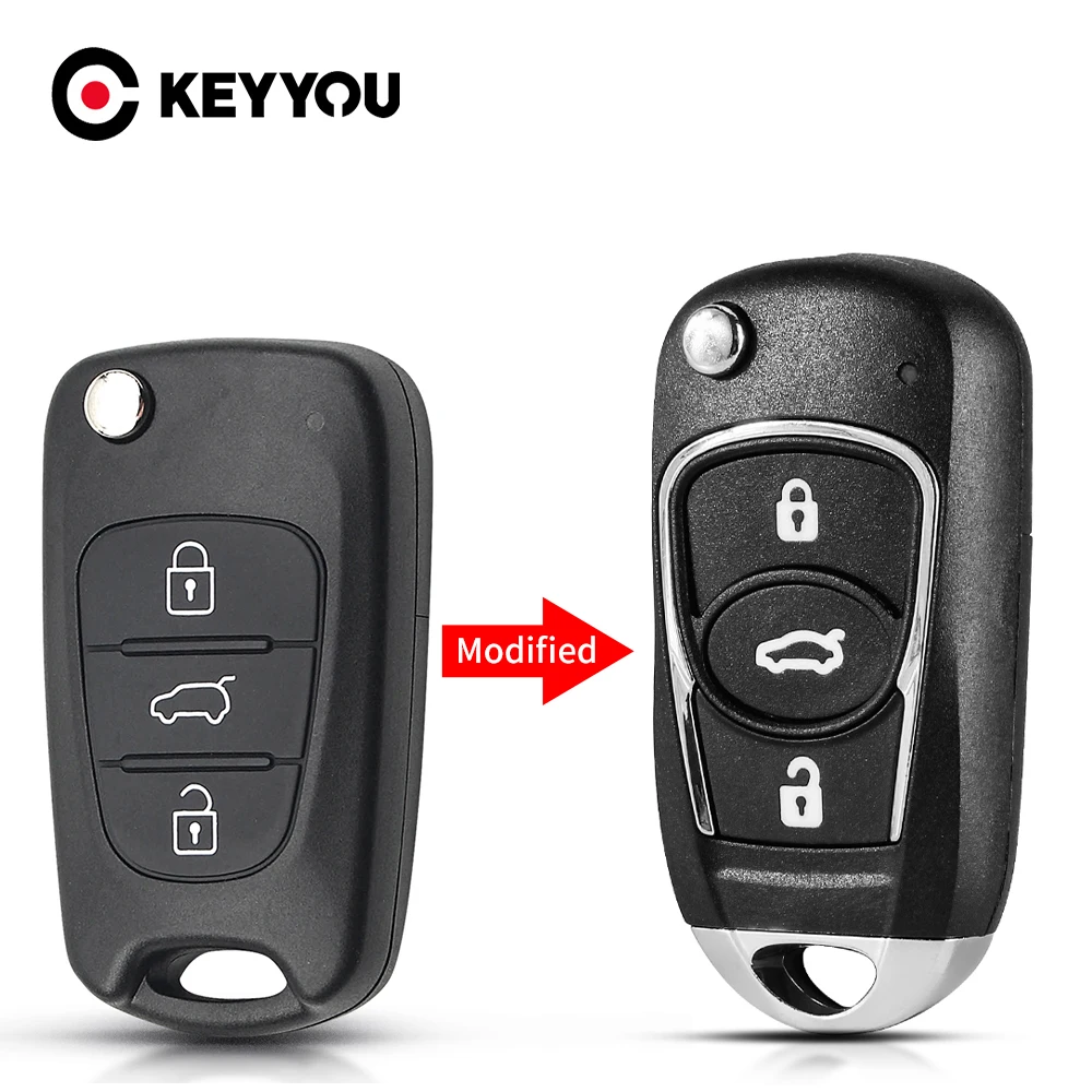 

Модифицированный телефон KEYYOU для Hyundai I20 I30 IX35 Solaris Sonata Elantra Accent для Kia K3 Rio брелок для ключей