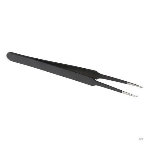 Антистатические изогнутые пинцеты с загнутыми кончиками ESD-15 Пинцет из углеродистой стали для электроники
