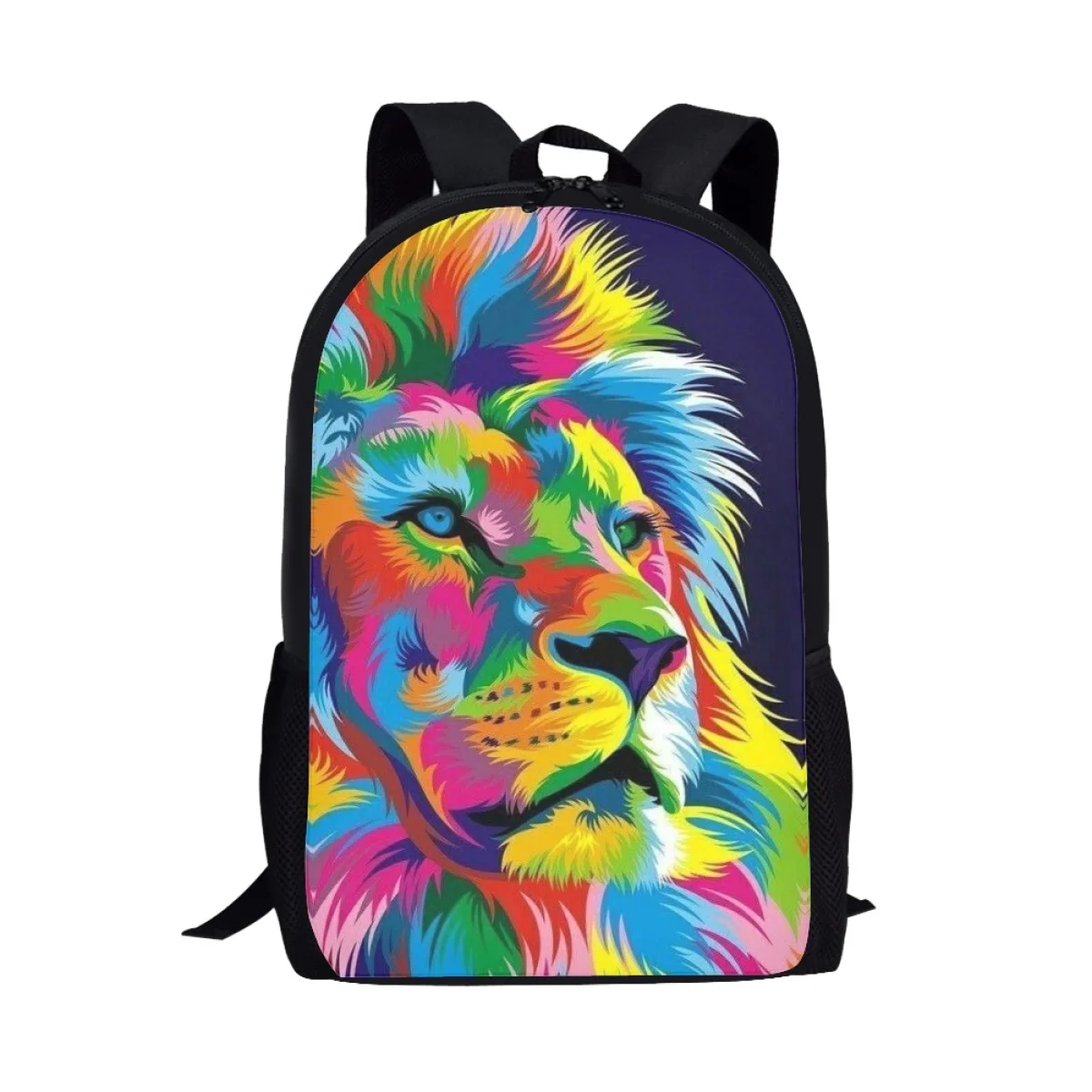 17 Inch Fashion Student Backpack Painted Animal Print School Bags for Childrens Personality Design Travel Storage Le Cartable