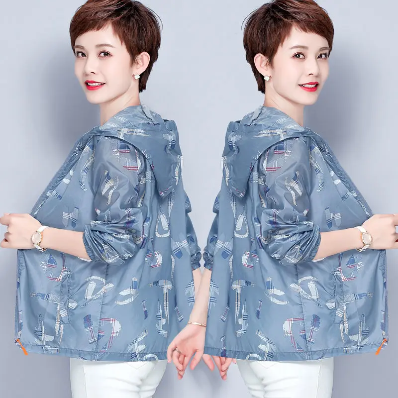 

Women Windbreaker Jackets Female Summer Coats Ladies Casual Sunscreen Clothing Rain Proof Zip Up Clothes Jacket A32