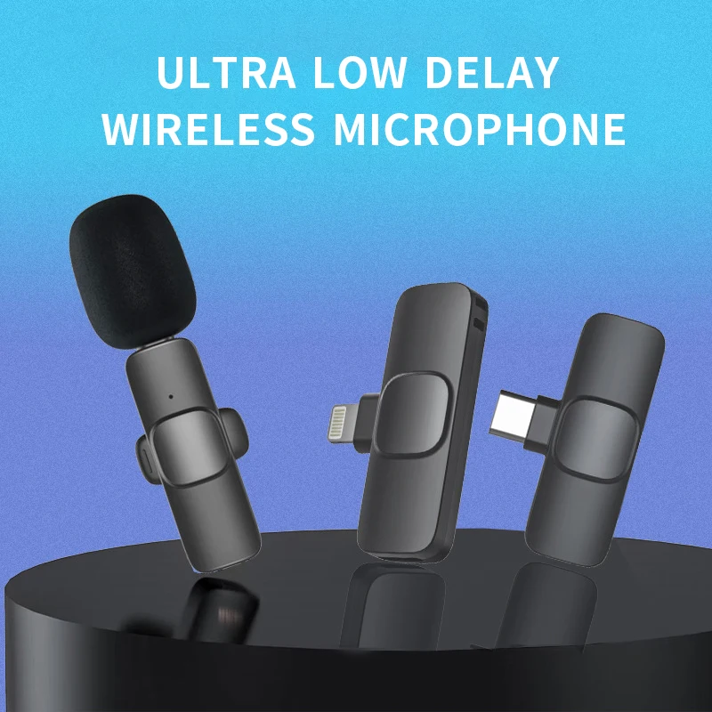 

Wireless Lavalier Microphone For Iphone Huawei PortableMicrophone Noise Reduction Vibrato Short Video Live Broadcast Universal
