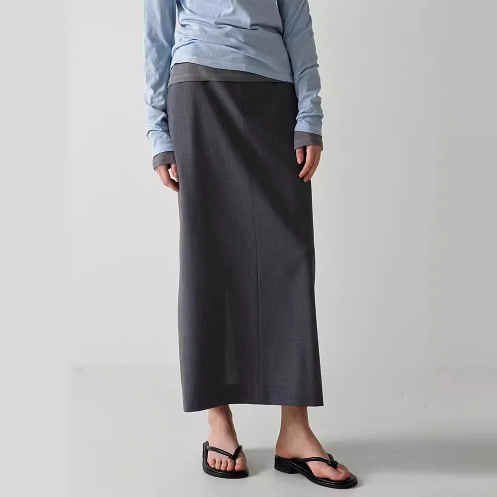 Женская юбка-бюстье L0w * с завышенной талией и разрезом сзади