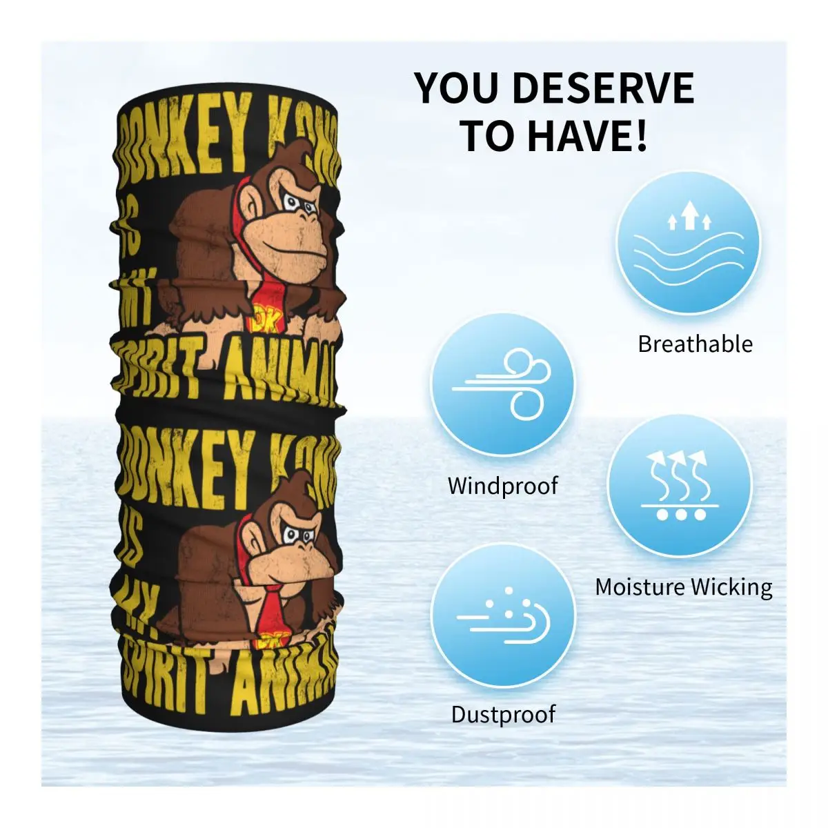 Зимняя повязка на голову Donkey Kong Is My Spirit с животными обогреватель для шеи мужчин и
