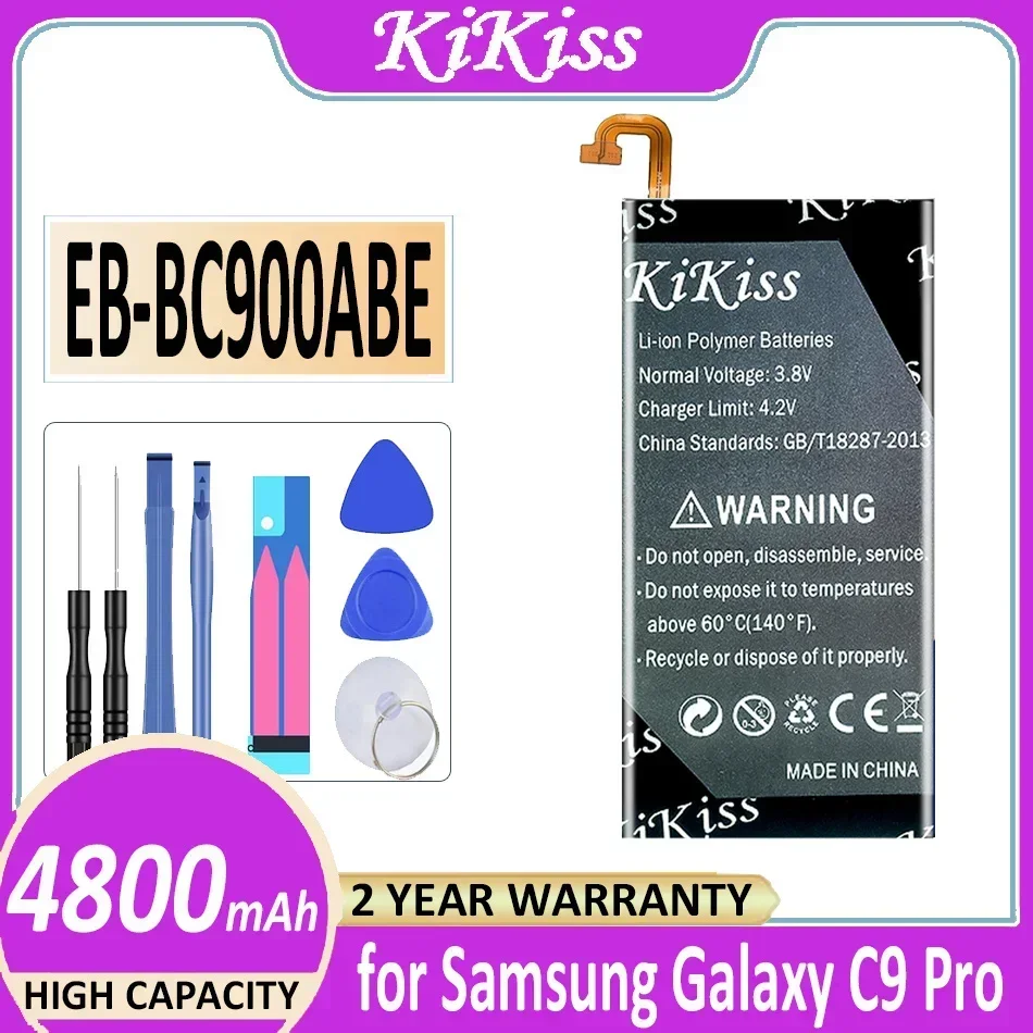 Аккумулятор KiKiss EB-BC900ABE 4800 мАч для Samsung Galaxy C9Pro C9 Pro Duos SM-C9000 SM-C9008 SM-C900F SM-C900Y Bateria