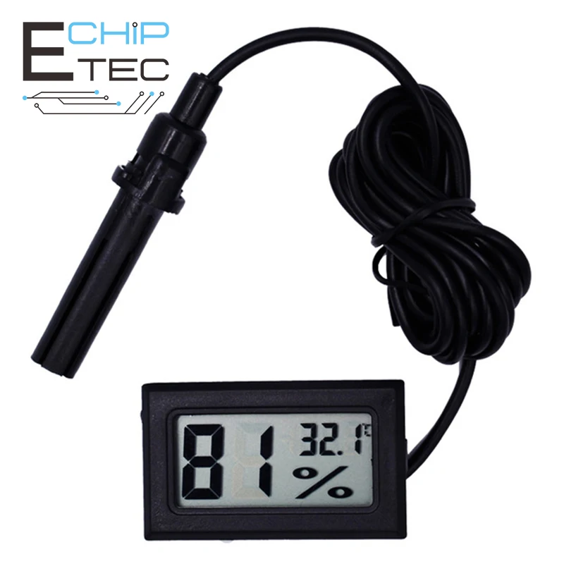 

Free shipping Embedded Thermo-Hygrometer Electronic Digital Thermometer Hygrometer with Probe Mini LCD Digital Thermometer