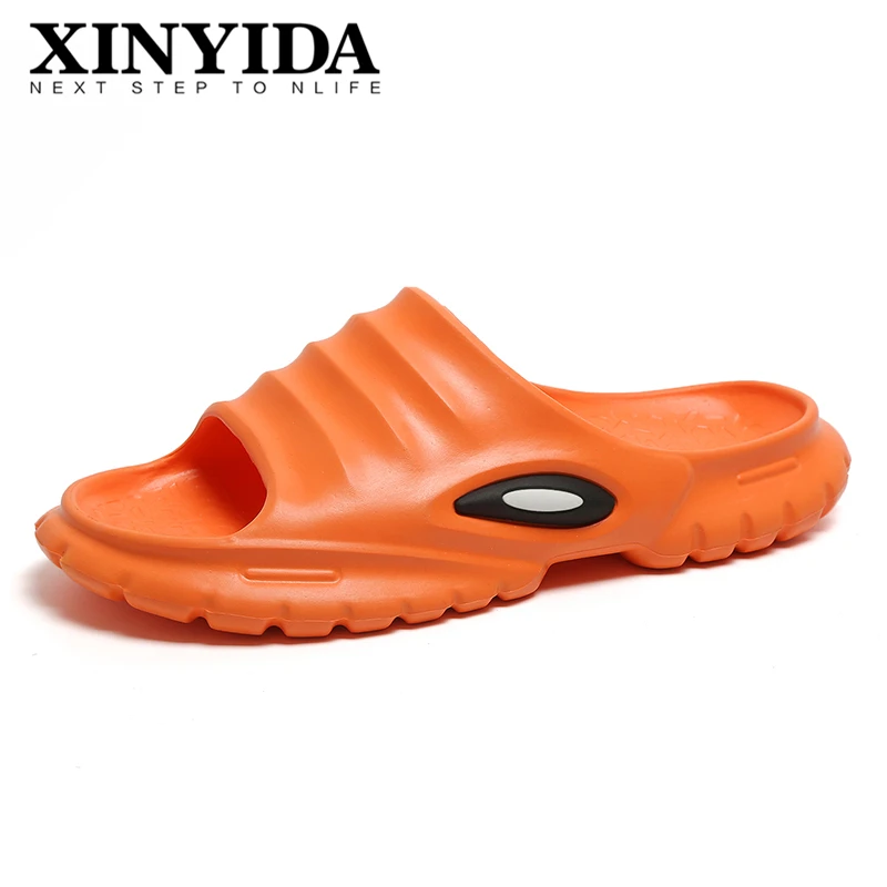 Men's Summer YZY Slides Slip On Breathable Cool Beach Sandals Flip Flops Lightweight Fish Mouth Slippers For Men Plus Size 39-46  - buy with discount