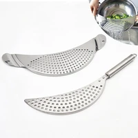 pot side funnel strainer stainless steel water filter pan basket leakproof rice vegetable wash baffle drainer home kitchen