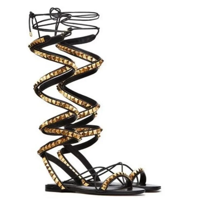 Сандалии женские на шнуровке