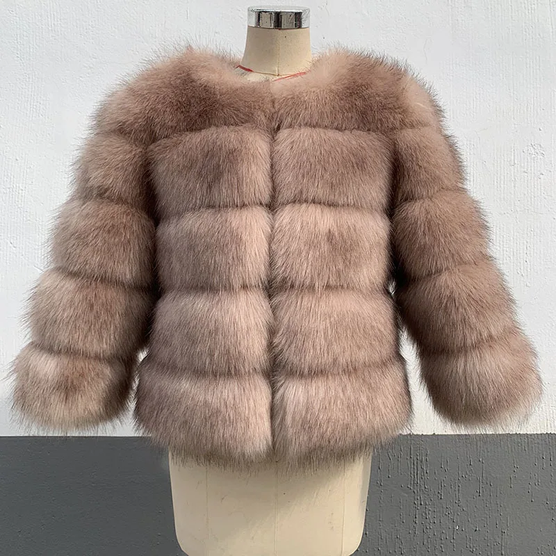 Женская шуба из искусственного меха FANPUGUIZHEN