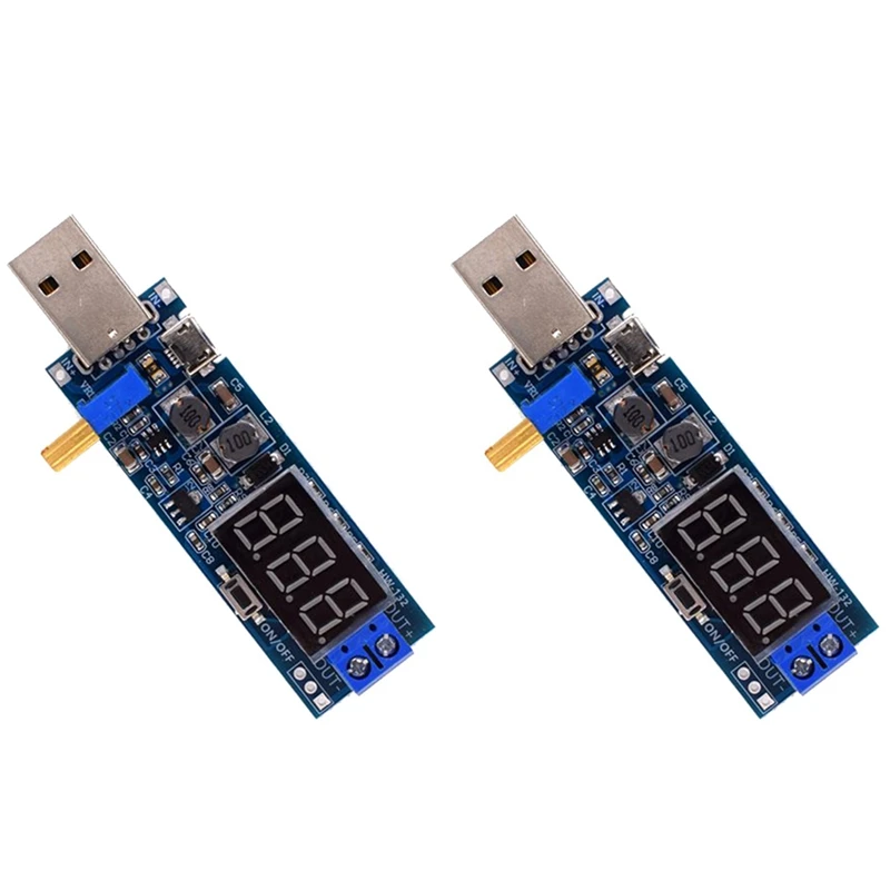 2X Φ 5 В до 3 В/12 в USB понижающий модуль питания Регулируемый преобразователь
