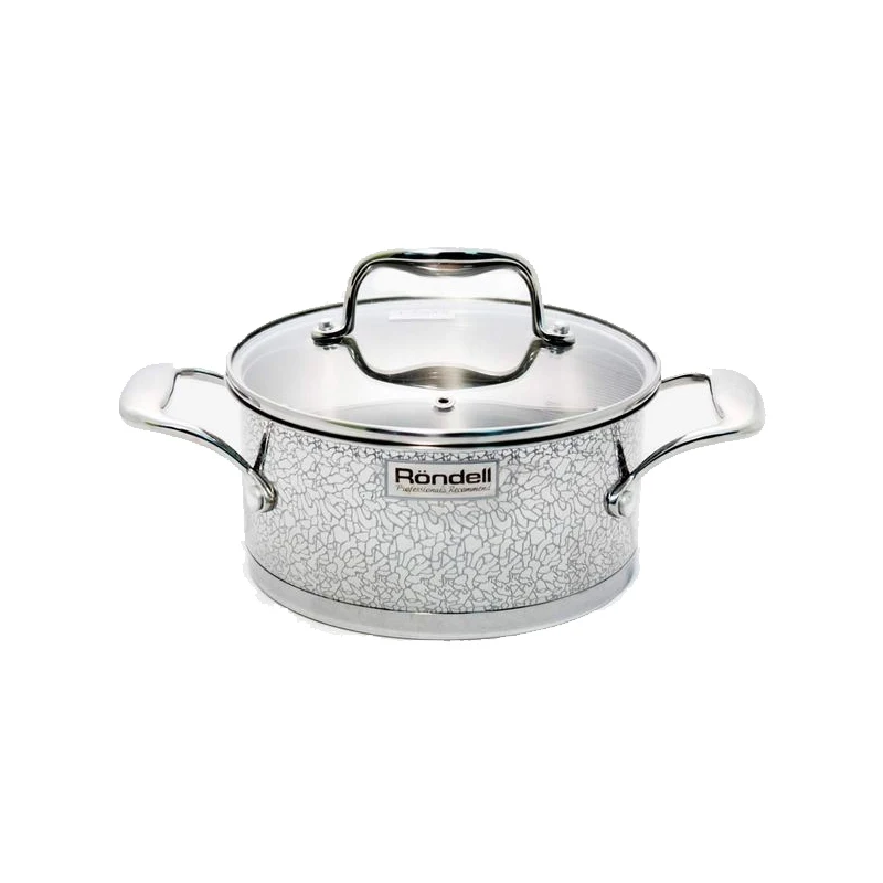 Кастрюля с крышкой Rondell Vintage RDS-344 (объем 5 л. Тройное вштампованное а затем