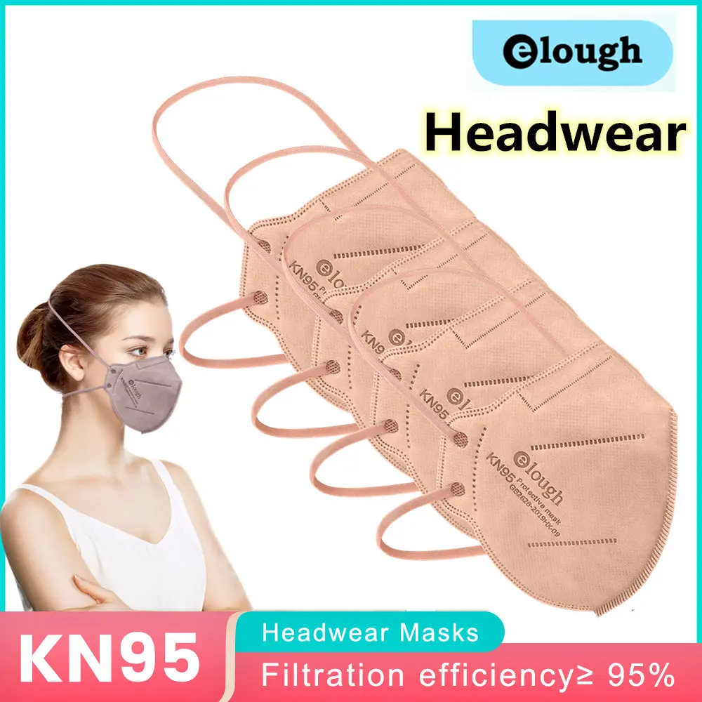 

Elough Headwear FFP2 Masks Kn95 Mascarillas fpp2 Adutos 5Layers Adult KN95 Mask Colores Face Mask Mascarilla kn95 Mascherine