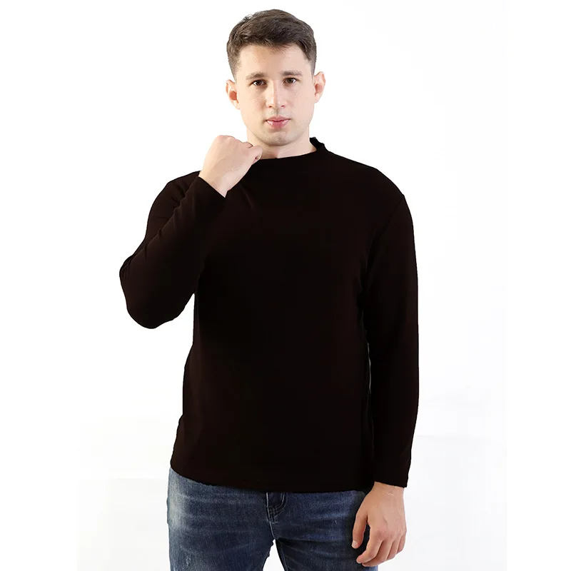 Мужской свитер dadwear утолщенный теплый полувысокий воротник осенне-зимний