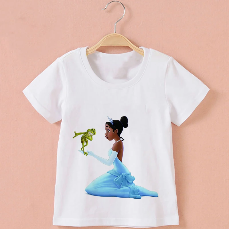 Новое поступление летние футболки для девочек топ с коротким рукавом героями