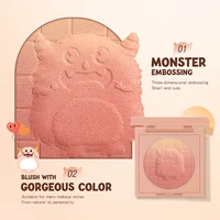 6 colors embossed gradient blush pallet soft tint cream blush high pigment face pink shining shadow makeup powder