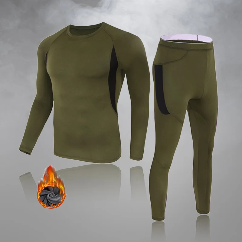 

Hot New Style Men's Thermal Underwear Long Johns Winter Men's Warm Shirt Pants Suit Warm And Thick Fleece S-XXXL Ski Sports Suit