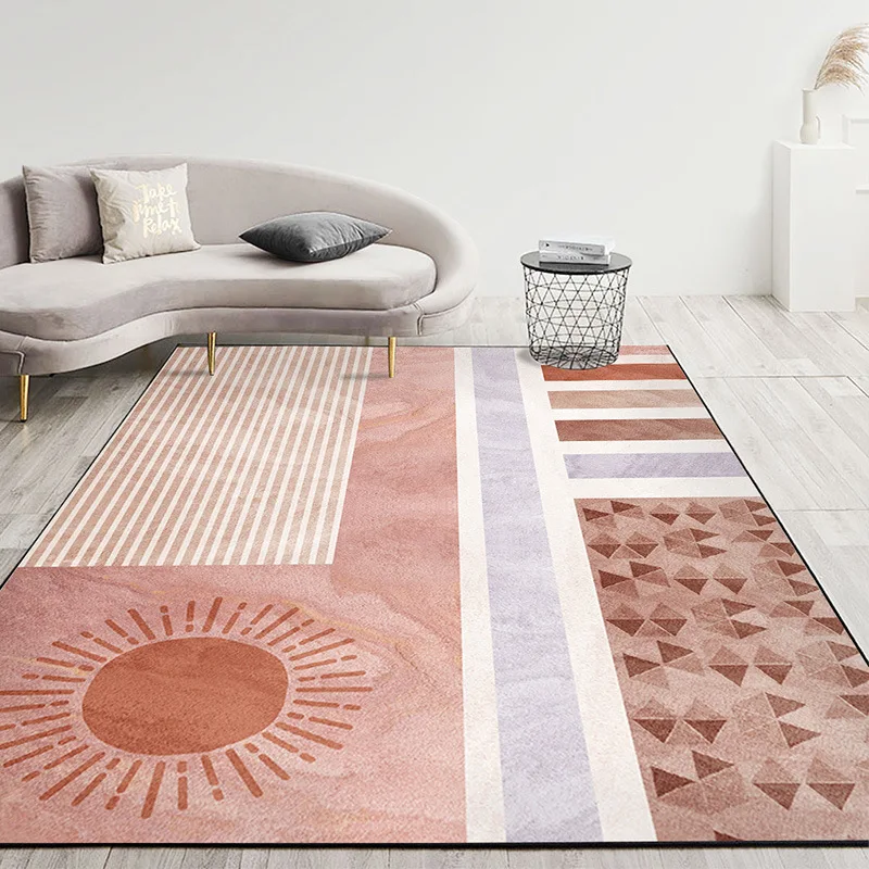 

Light Luxury Nordic Style Rugs Modern Home Living Room Bedroom Decor Carpet Room Decoration Girl Soft Coffee Table Mats Washable