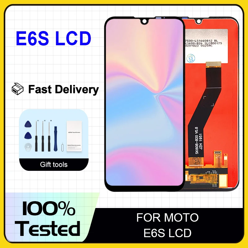 

Запасной ЖК-дисплей для Moto E6S 2020 для Motorola E6S дисплей XT2053-1 экран сенсорный дигитайзер в сборе Бесплатная доставка