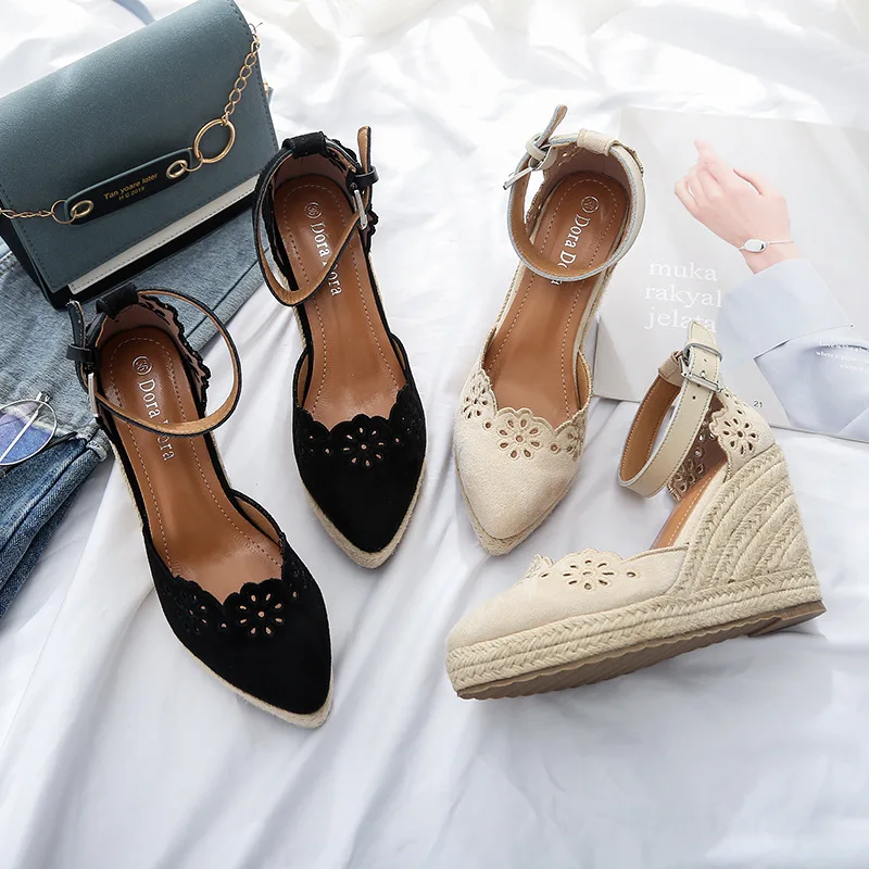 

2023 Women's Casual Summer Platform Pump Shoes Women's Sandals High-heeled Wedge High-heeled Shoes Comfortable Sandals De Women