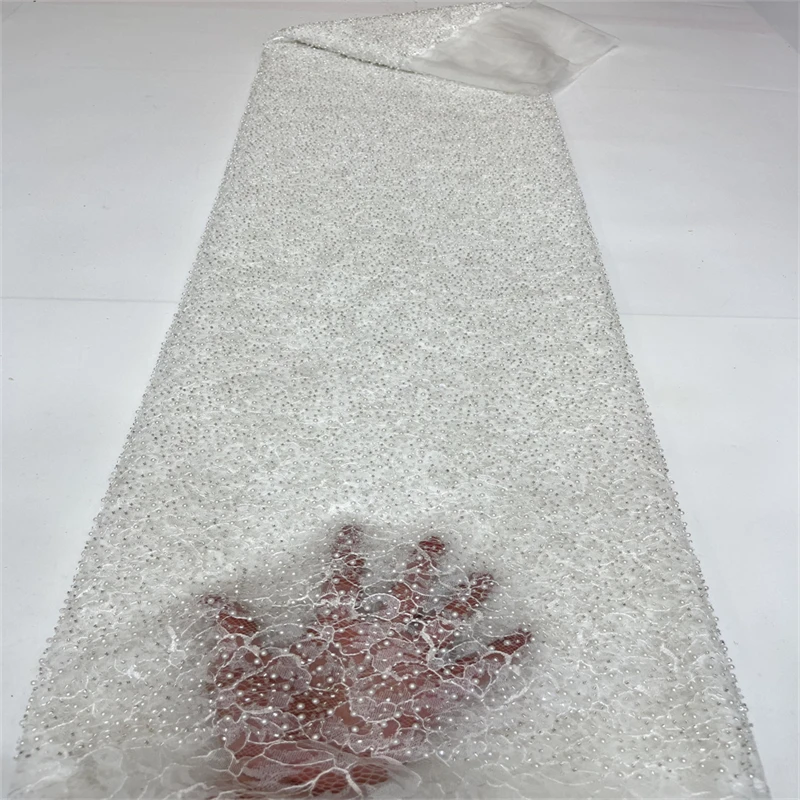 

Французская кружевная ткань с блестками, 2023, высокое качество, 5 ярдов, нигерийская кружевная ткань для детской одежды, FJ13251