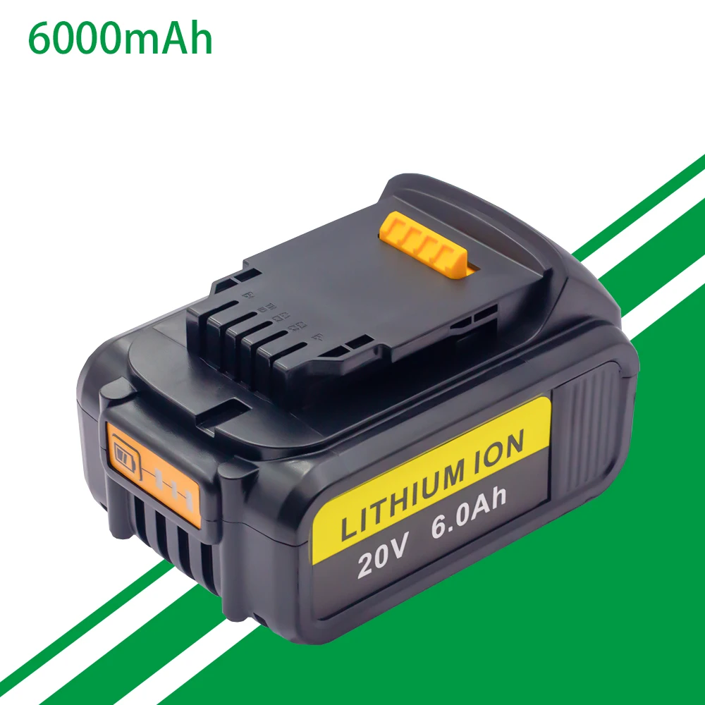 

Новинка, сменный литиевый аккумулятор DeWalt 20 в 6000 мАч, DCB184 DCB200 DCB182 DCB180 DCB181 DCB182 DCB201 DCB206 L50, литий-ионный 18650