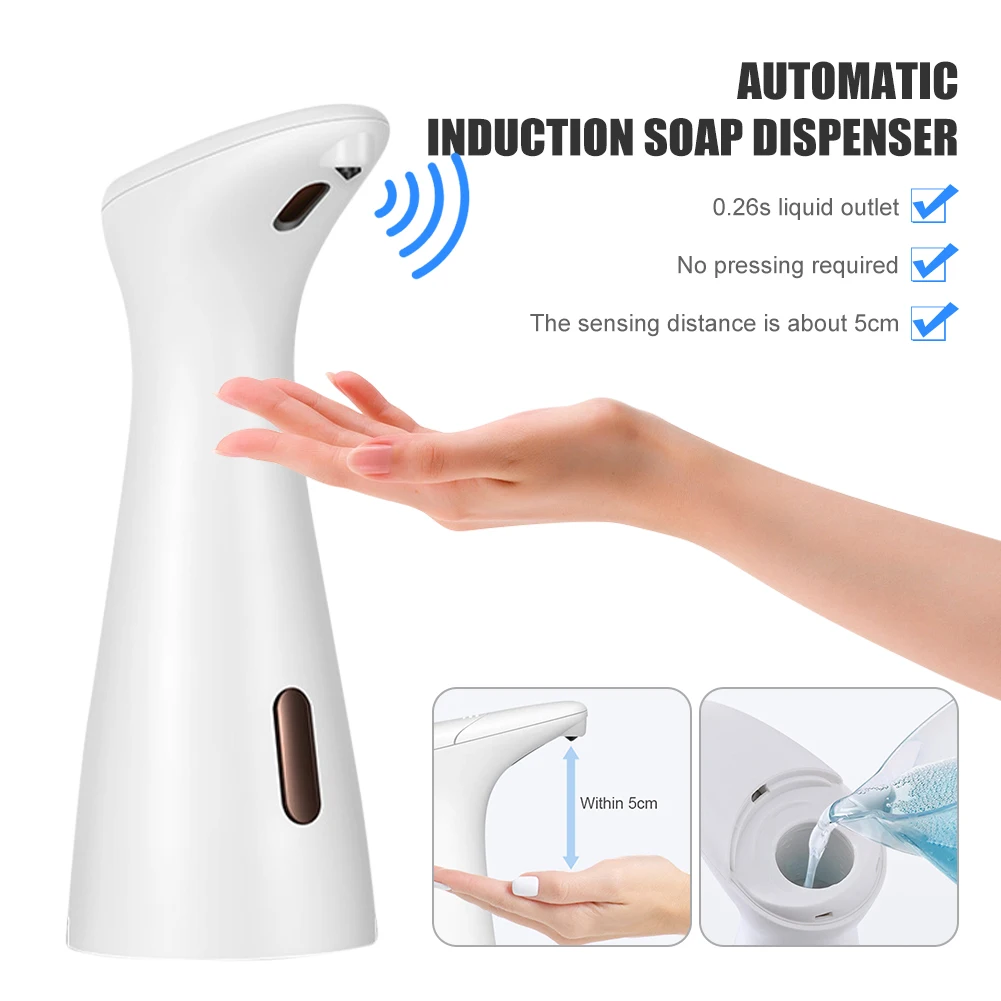 

200ml Automatic Foam Soap Dispenser Touchless Intelligent Induction Smart Washing Hand Machine for Bathroom Kitchen