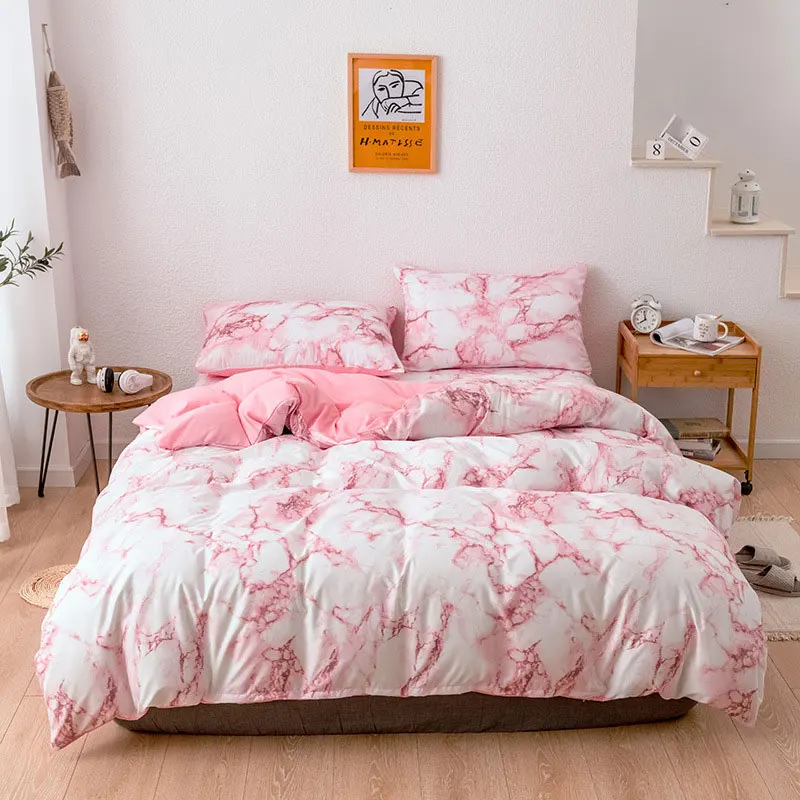 

Marble Pattern Bedding Duvet Case + PillowCase Set For Home Bedroom Quilt Cover Full/Twin/Queen/King Size Bedclothes