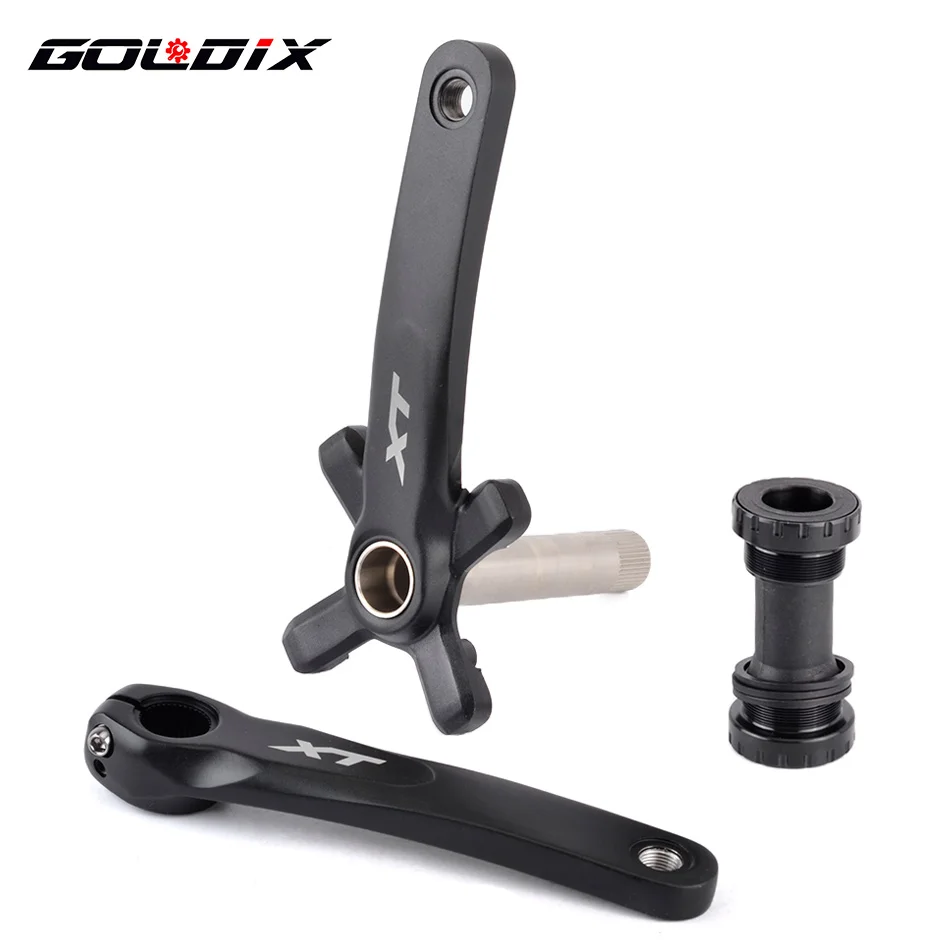 

GOLDIX XT MTB Bike Crankset 170/175mm Hollowtech Crank Round/Oval 104BCD Chainring 32T 34T 36T 38T 40T 42T With Bottom bracket