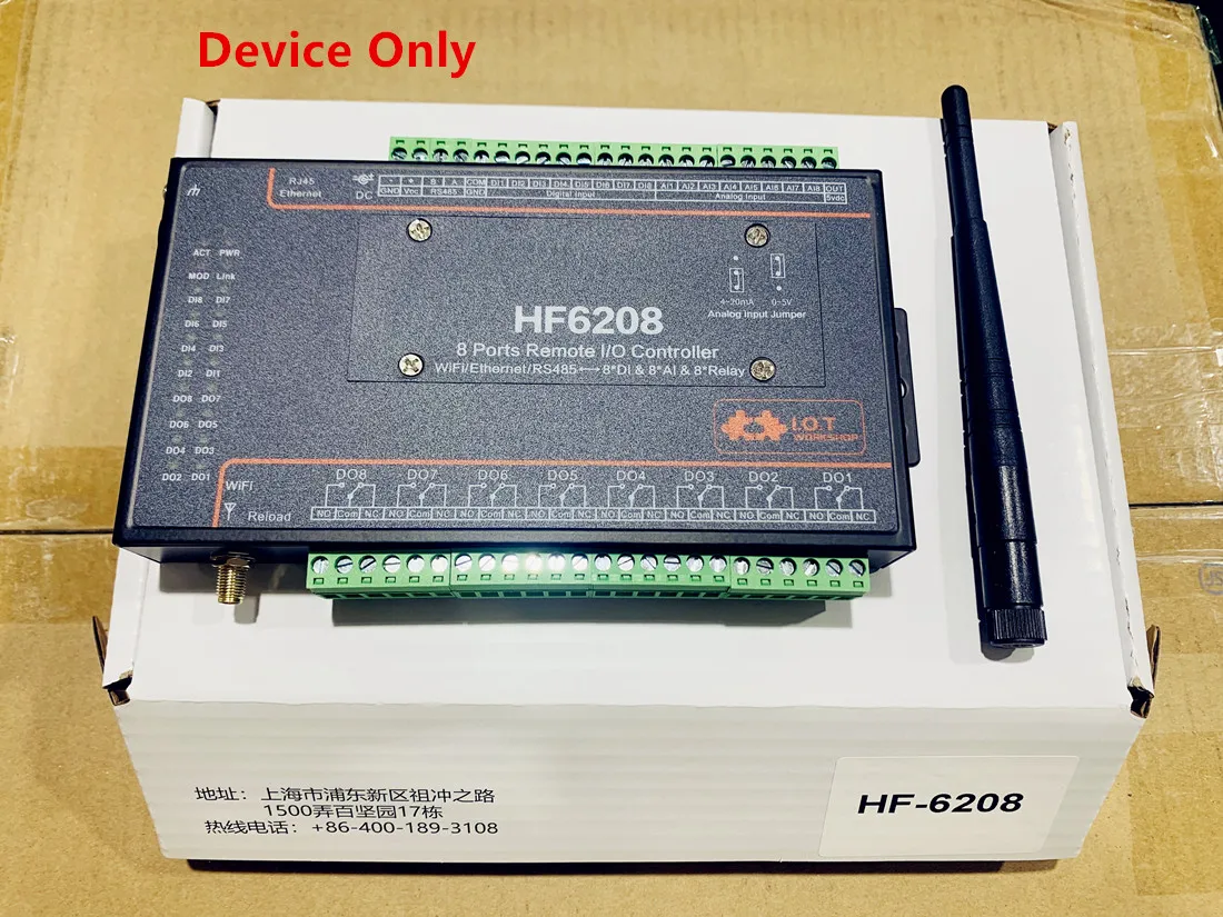 Новый HF6208 8 DI DO х канальный ввода-вывода контроллер RS485 Ethernet Wi-Fi пульт
