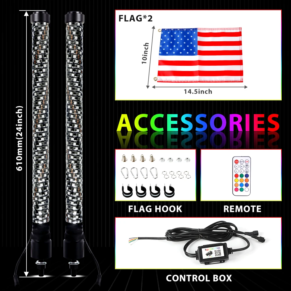 Горячий продавать: LOYO Whip Light Led Antenna Spiral Chase Off Road Предупреждающий светодиодный Whip Light для RZR Can Am Polaris UTV ATV Pickup (art.: 3920d35533e92) - 3920d35533e92