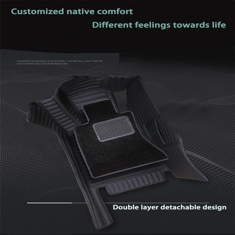 

Double Iayer Car Floor Mats for TOYOTA Tundra Ⅱ Tundra Vios Fortuner Kluger CHR Tacoma Supra Sai Customized Full Coverage