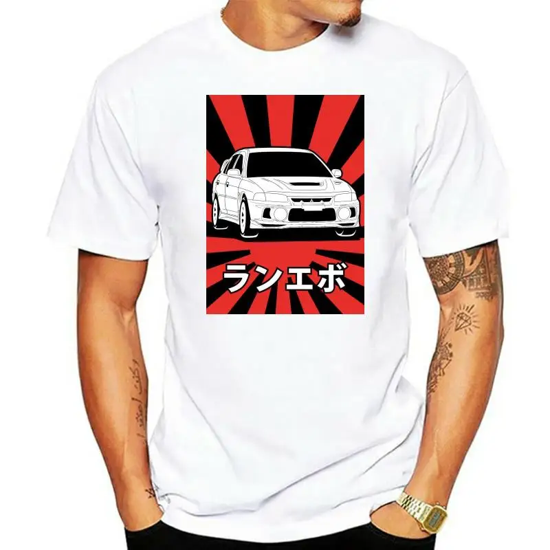 T-shirt Lancer GSR Evolution IV CN9A T shirt Men Black Short Sleeve Cotton Hip Hop T-Shirt Print Tee Shirts