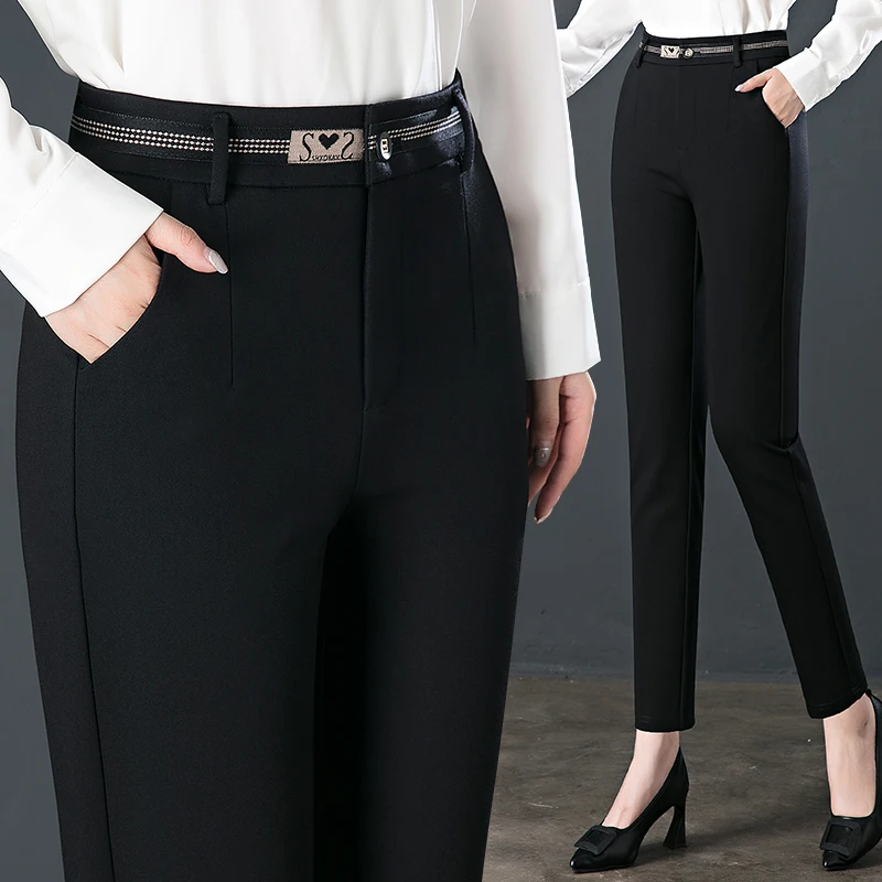 Suit pants women's spring and autumn new professional women's pants high waist slim trousers straight casual harem pants