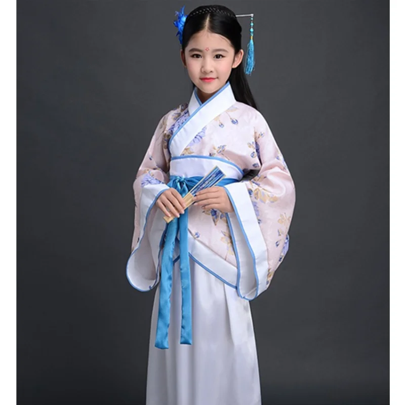 Ancient Chinese Costume Kids Child Seven Fairy Hanfu Dress Clothing Folk Dance Performance Chinese Traditional Dress For Girls images - 6