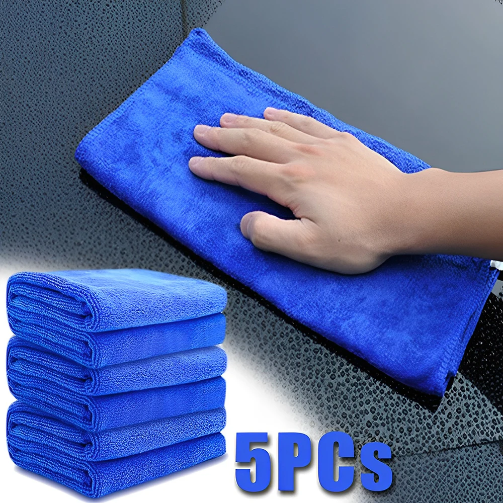 

Утолщенная синяя ткань из микрофибры для мытья автомобиля, полотенца, супер впитывающая Ткань для очистки детейлинга автомобиля, полотенце из микрофибры для ухода за автомобилем