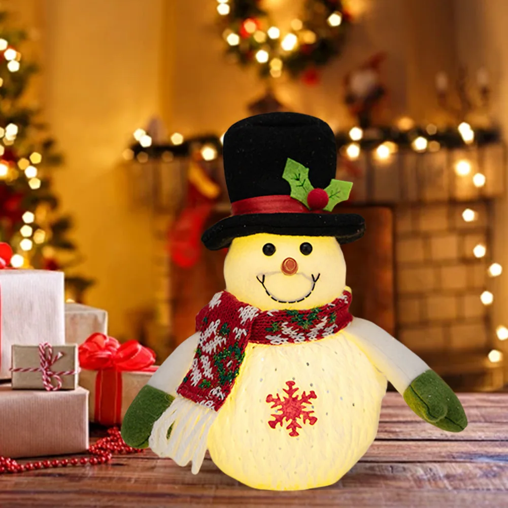 Светодиодный светильник рождественская кукла-снеговик украшение с подсветкой